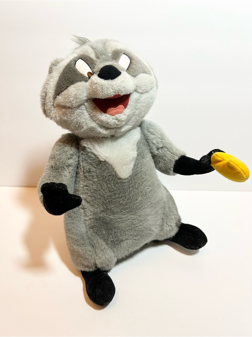 Disney World Meeko Pocahontas Raccoon Vintage Stuffed Animal Plush 12" Jointed
